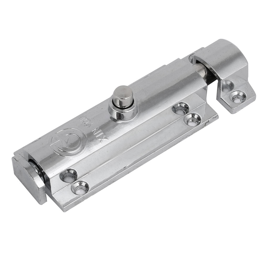 uxcell Uxcell 4-inch Length Window Door Security Automatic Barrel Bolt Latch Lock Silver Tone
