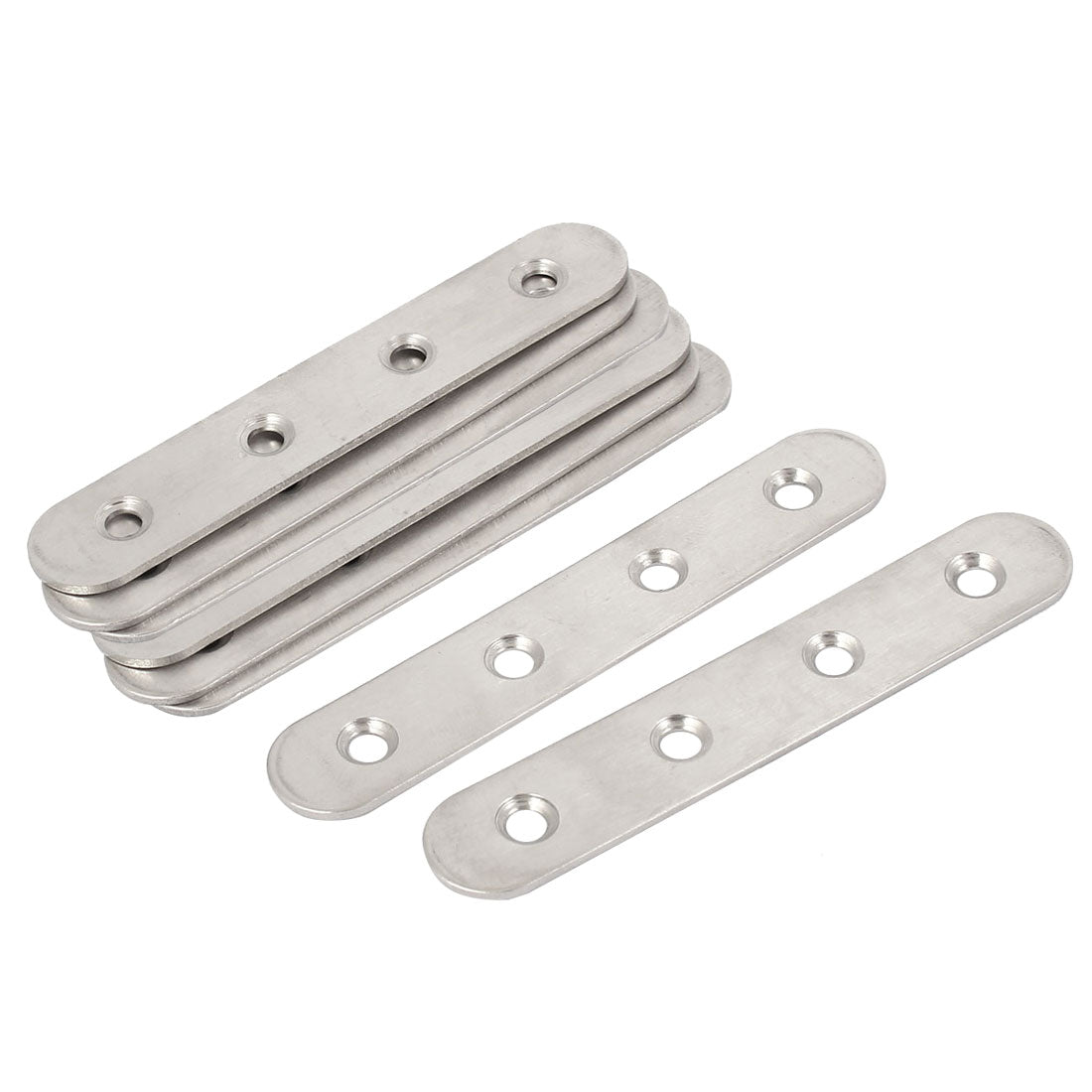 uxcell Uxcell Flat Straight 4 Holes Repair Mending Fixing Plate Fastener 100x17x2mm 8pcs