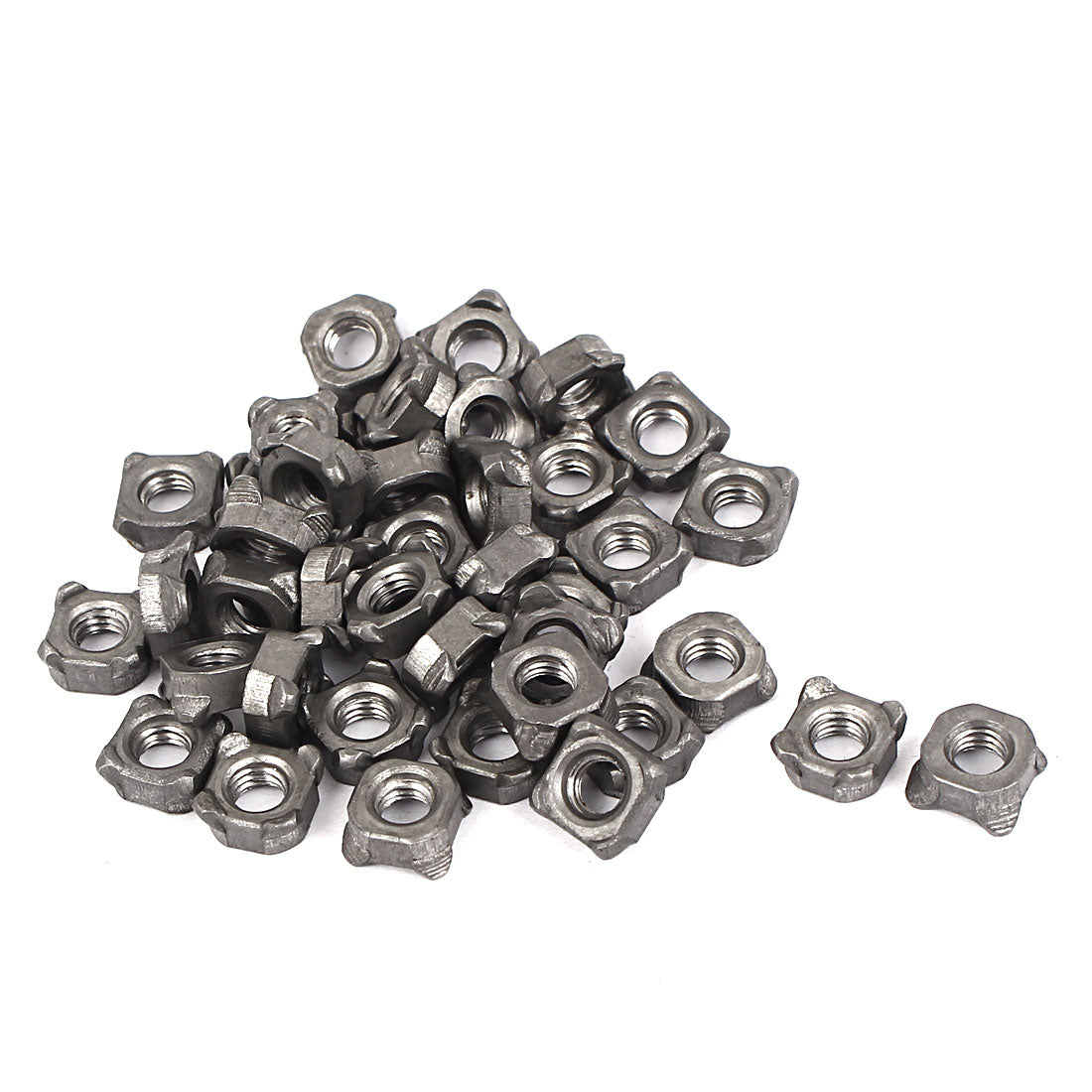 Uxcell Uxcell Weld Nuts,M10 Square UNC Carbon Steel Machine Screw Gray 40Pcs