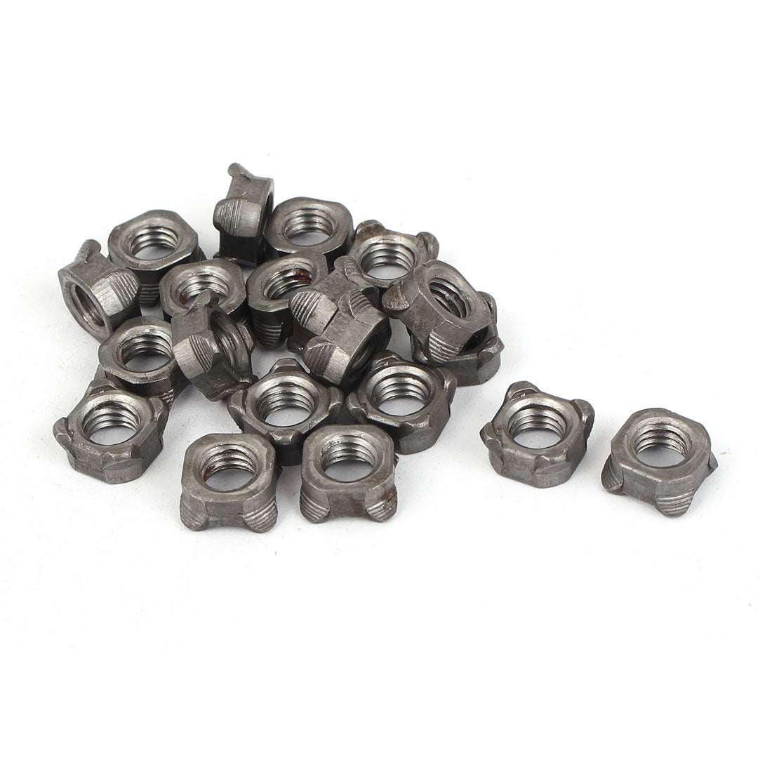 Uxcell Uxcell Weld Nuts,M8 Square UNC Carbon Steel Machine Screw Gray 20Pcs