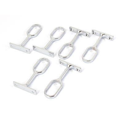 Harfington Uxcell Clothes Closet Rod Flange Holder Support Bracket 6PCS for 30mm x 16mm Oval Pipe