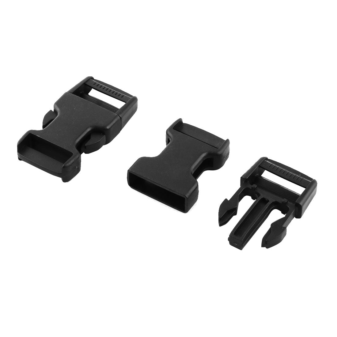 uxcell Uxcell Backpack Bag Strap Plastic Side Quick Release Buckle Black 34mm Width 2pcs