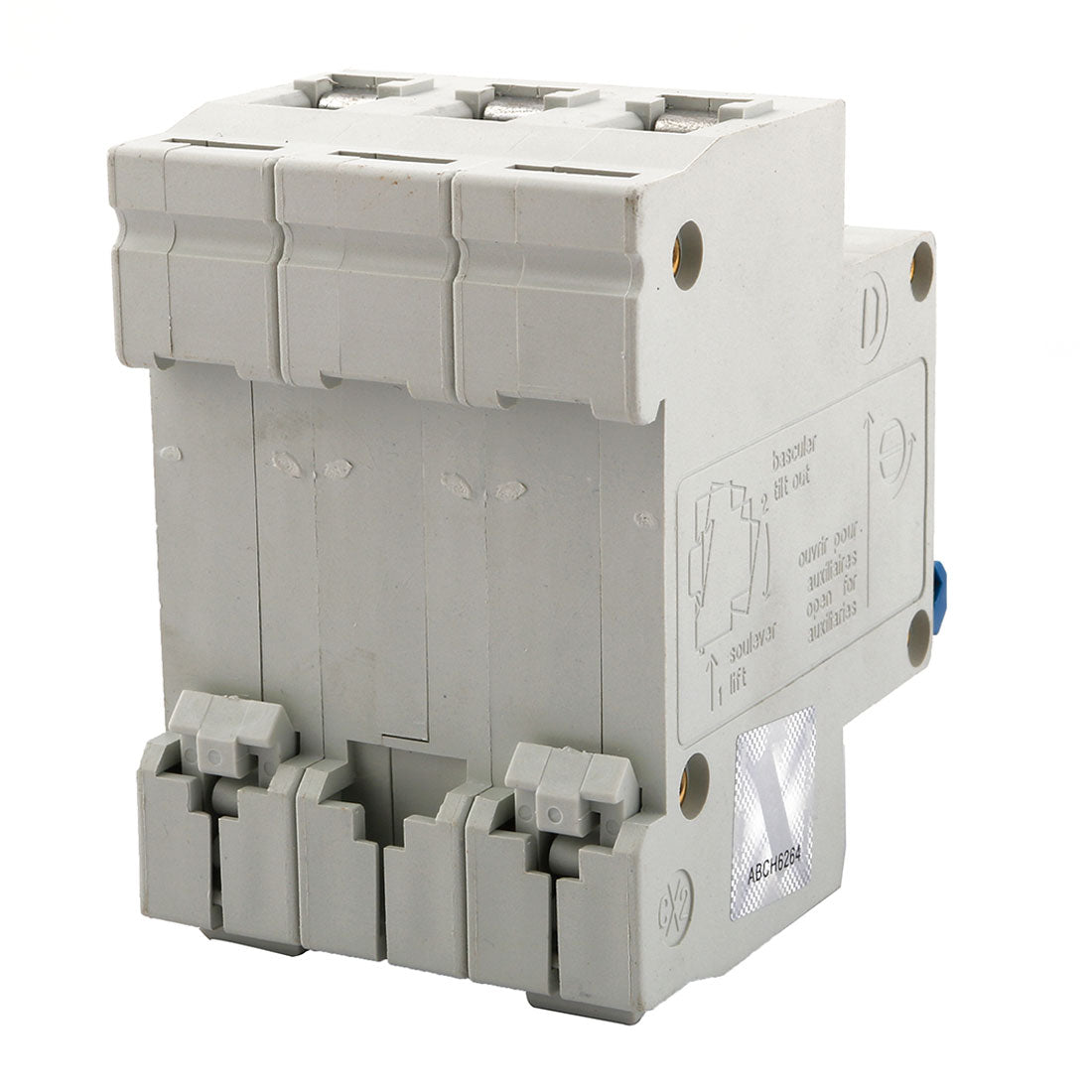 uxcell Uxcell Rail Mounting On/Off Switch 3 Pole DIN MCB Circuit Breaker Overload Protector AC 400V 10A DZ47-63 C10