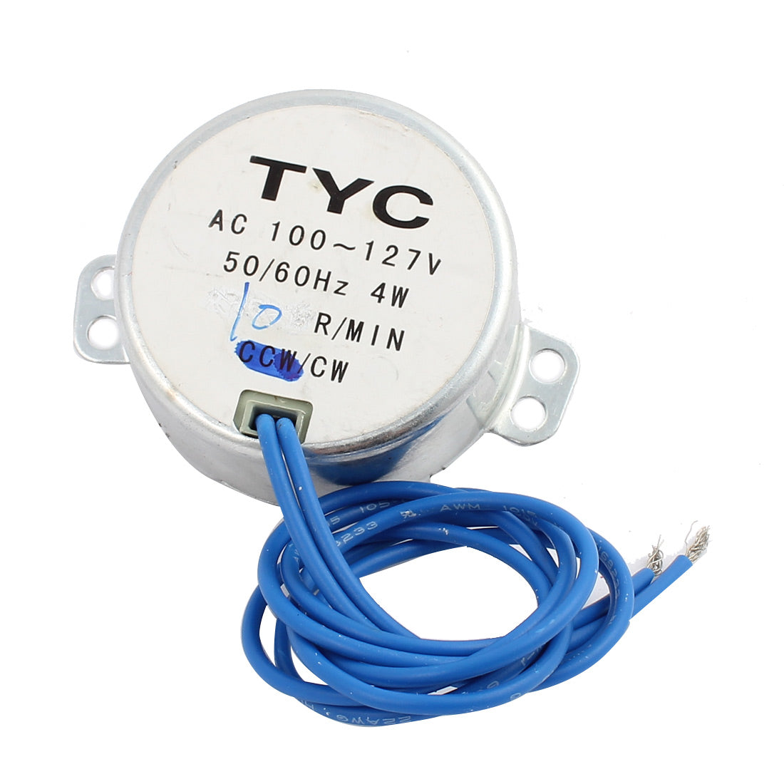 uxcell Uxcell TYC 7mm Shaft Synchronous Motor 100-127V AC 10RPM CW/CCW Torque 4W 50/60Hz