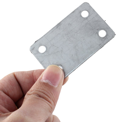 Harfington Uxcell 10pcs Metal Flat Straight Mending Plates Fixing Corner Brace 1.5mm Thickness