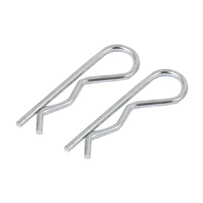 Harfington Uxcell 2.5mm x 45mm R-Clip Spring Locking Cotter Clip Pins Fastener Silver Tone20 Pcs