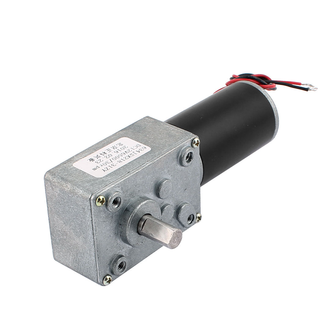 uxcell Uxcell DC 12V 30RPM 8mmx14mm D-Shape Shaft Electric Power Turbo Worm Geared Motor