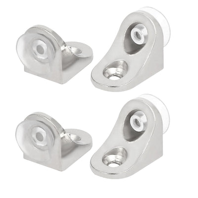 Harfington Uxcell Stainless Steel 90 Degree Angle Glass Shelf Support Fixing Clip Bracket 4pcs