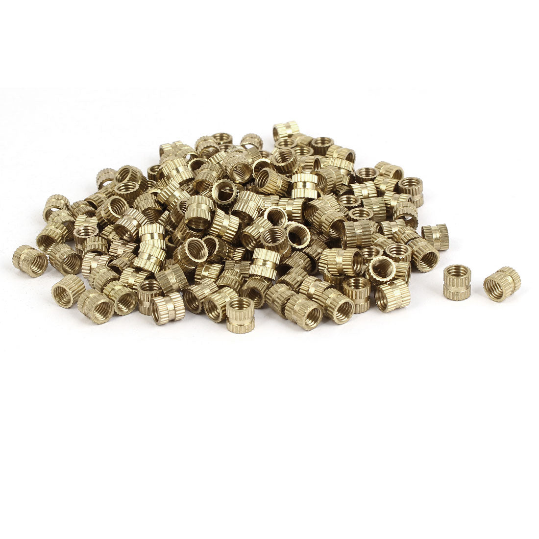 uxcell Uxcell M5x0.8mm Female Brass Knurled Threaded Insert Embedment Nut for 3D Printer 100Pcs