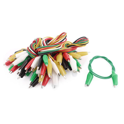 Harfington Uxcell 30pcs 50cm Length Colorful Double-ended Alligator Clips Test Jumper Wire