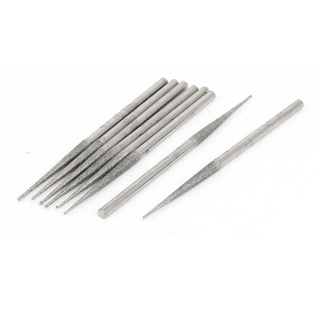 uxcell Uxcell 3mmx3mmx70mm Metal Diamond Coated Needle Tip Mounted Point Polishing Tool 8pcs