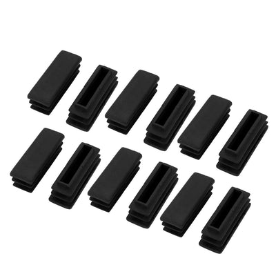 Harfington Uxcell Plastic Blanking End Caps Rectangle Tubing Tube Inserts 38mm x 13mm 12Pcs