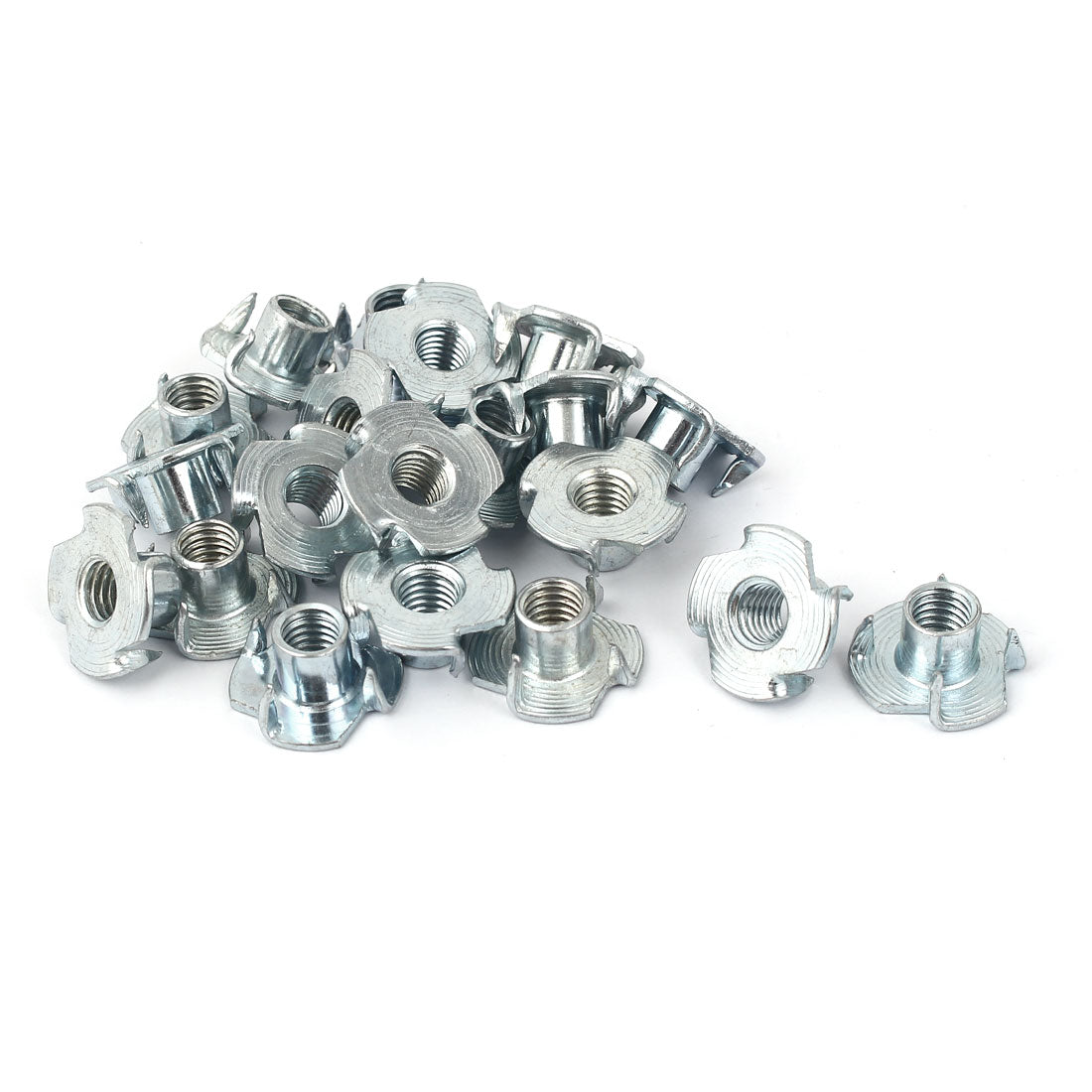 uxcell Uxcell 20 Pcs M8 Metric 4 Prongs Pronged Tee Nuts for Wood Furniture