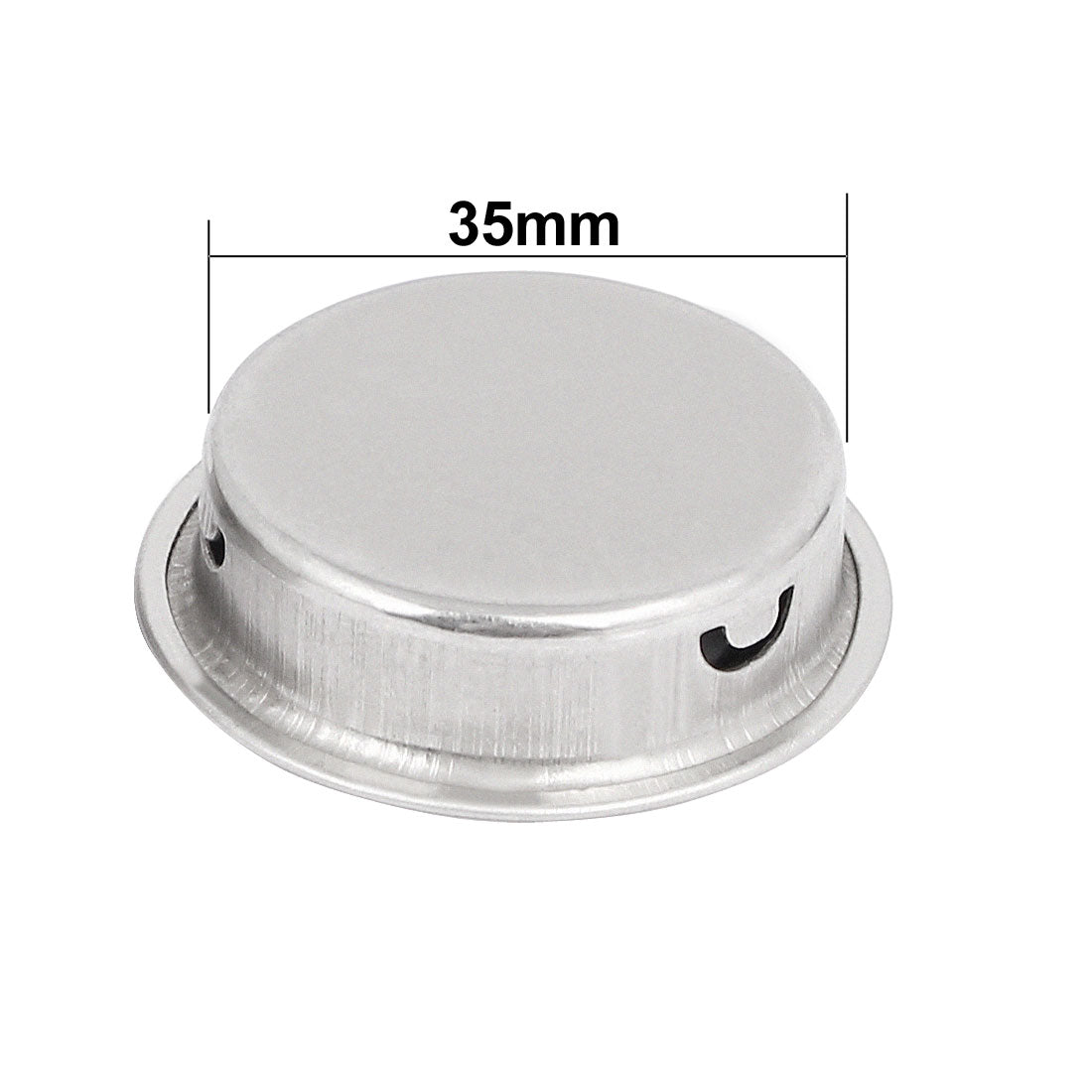 uxcell Uxcell Cabinet Drawer Round Shaped Recessed Flush Pull Handle 35mm Mounting Dia 2pcs