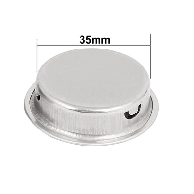 Harfington Uxcell Cabinet Drawer Round Shaped Recessed Flush Pull Handle 35mm Mounting Dia 2pcs
