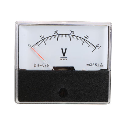 Harfington Uxcell DH670 Class 2.5 Accuracy DC 0-50V Analog Panel Meter Voltmeter Gauge
