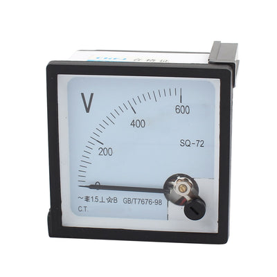 Harfington Uxcell SQ-72 Class 1.5 AC 0-600V Screw Mounted Voltage Analog Panel Meter Voltmeter