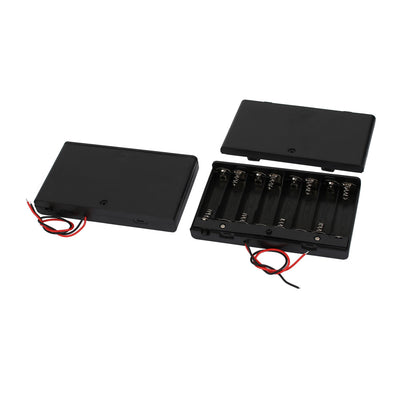 Harfington Uxcell 4 Pcs 2 Wires Covered Battery Holder Case for 8 x 1.5V AA Battery