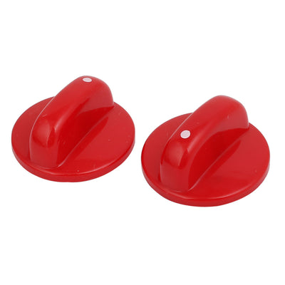 Harfington Uxcell Kitchen Plastic Round Cooker Control Switch Knob Red 2pcs