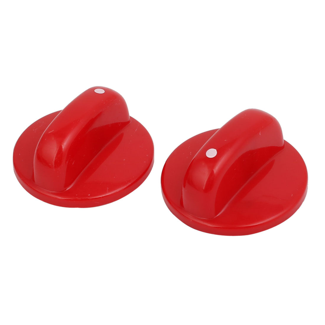 Uxcell Uxcell Kitchen Plastic Round Cooker Control Switch Knob Red 2pcs