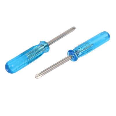 Harfington Uxcell 2mm Tip Plastic Handle Phillips Screwdrivers Driver Repairing Tool Blue 100pcs