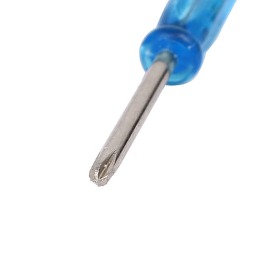 Harfington Uxcell 2mm Tip Plastic Handle Phillips Screwdrivers Driver Repairing Tool Blue 100pcs