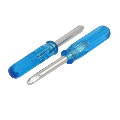 Harfington Uxcell 3mm Tip Plastic Handle Phillips Screwdrivers Driver Repairing Tool Blue 100pcs