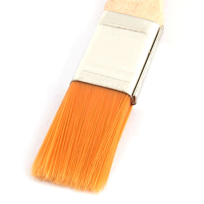 Harfington Uxcell Wooden Handle Nylon Imitated Hair Artist Painter Drawing Oil Paint Brush 4pcs