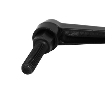 Harfington Uxcell M8x30mm Thread L Shape Adjustable Fixing Handle Clamping Lever Black 2pcs