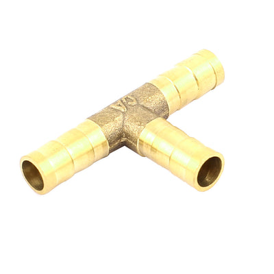 uxcell Uxcell 8mm Dia T Shape Air Water Fuel Brass Hose Joiner Tee Pipe Tube Fitting Connector