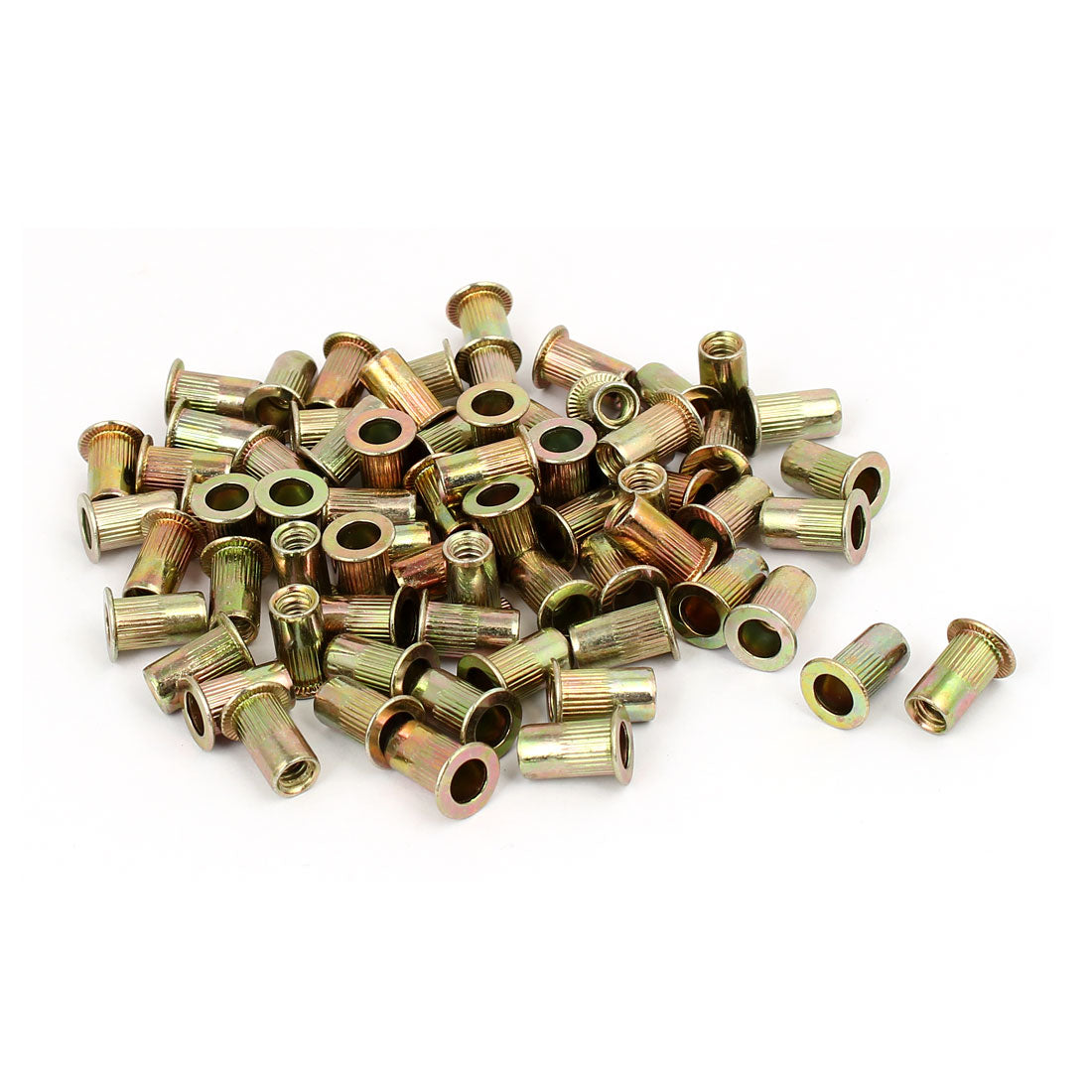 Straight Knurled Rivet Nut Insert Bronze Tone | Harfington