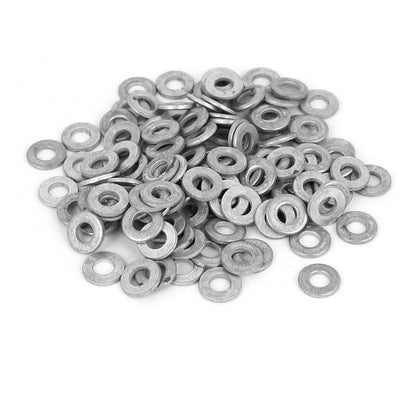 uxcell Uxcell 4mm x 9mm x 1mm Zinc Plated Flat Pads Washers Gaskets Fasteners GB97 100PCS