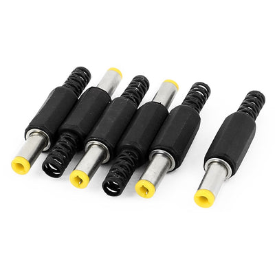 Harfington Uxcell 6Pcs 5.5mmx2.5mm Male Solder DC Cable Power Bucket Tip Jack Connector