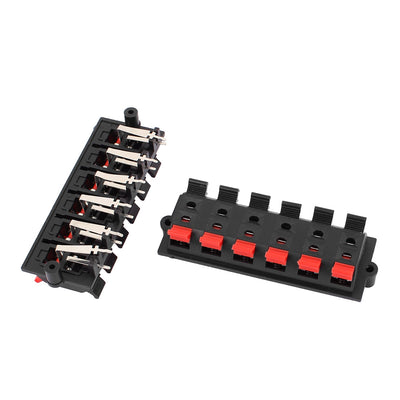 uxcell Uxcell 2Pcs 12 Way Jack Socket Spring Push Release Connector Speaker Terminal Block