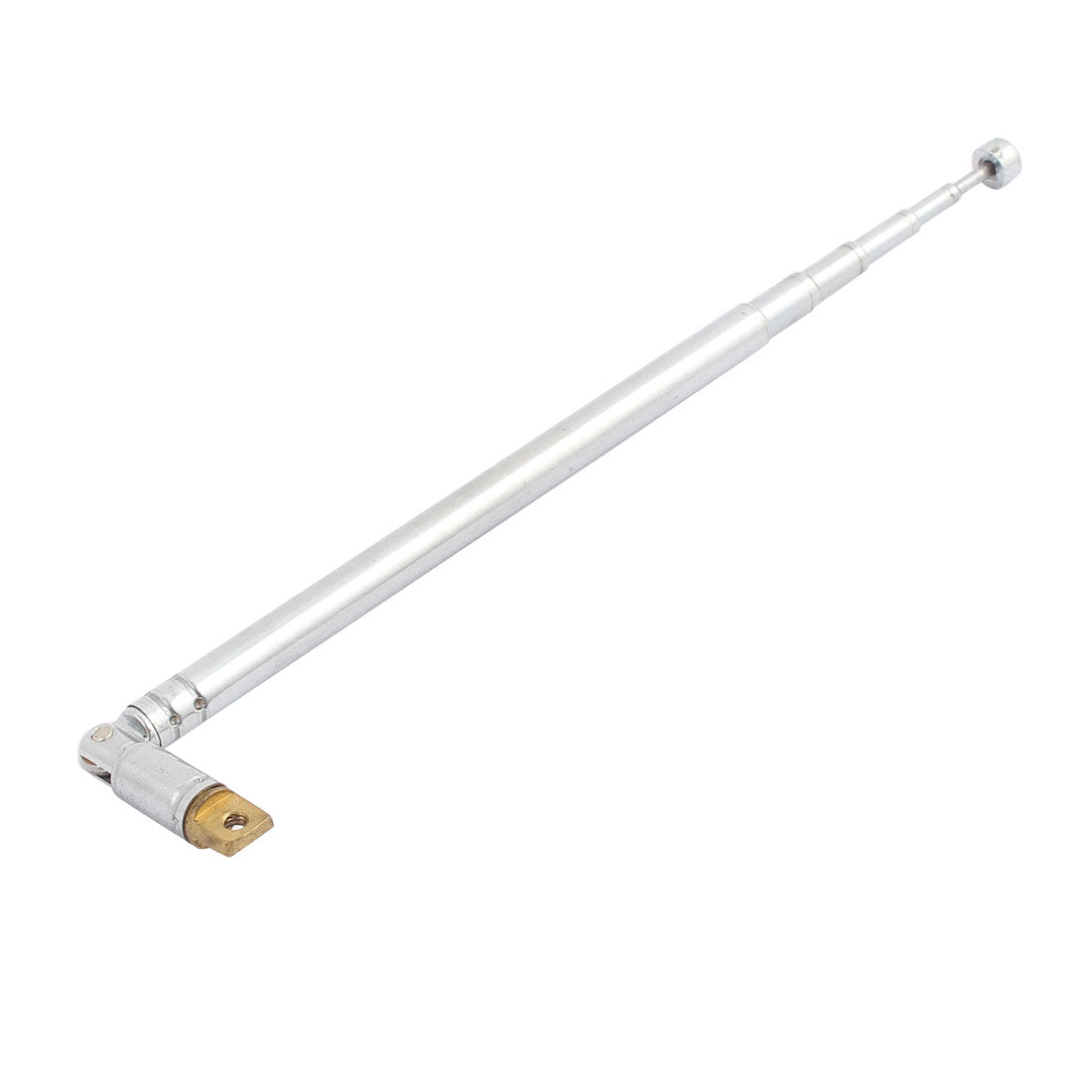 uxcell Uxcell FM Radio TV Metal 6 Sections Telescopic Antenna Aerial Silver Tone 48.3cm Long