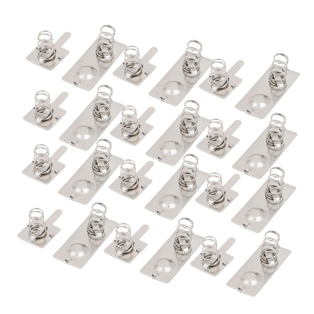 uxcell Uxcell 12pcs Silver Tone Metal AA Alkaline Button Coin Battery Plate