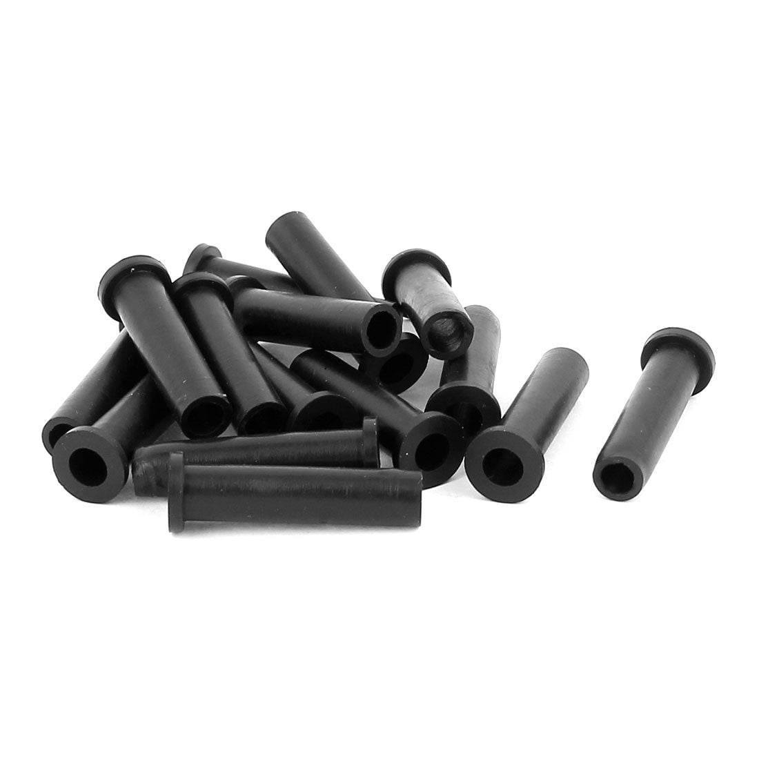 uxcell Uxcell 15 Pcs Rubber Strain Re-lief Cord Boot Protector Cable Sleeve Hose 33mm Long