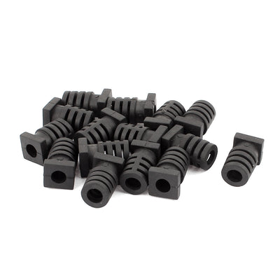 Harfington Uxcell 15 Pcs Rubber Strain Re-lief Cord Boot Guard Wire Cable Sleeve Hose 20mm x 6mm
