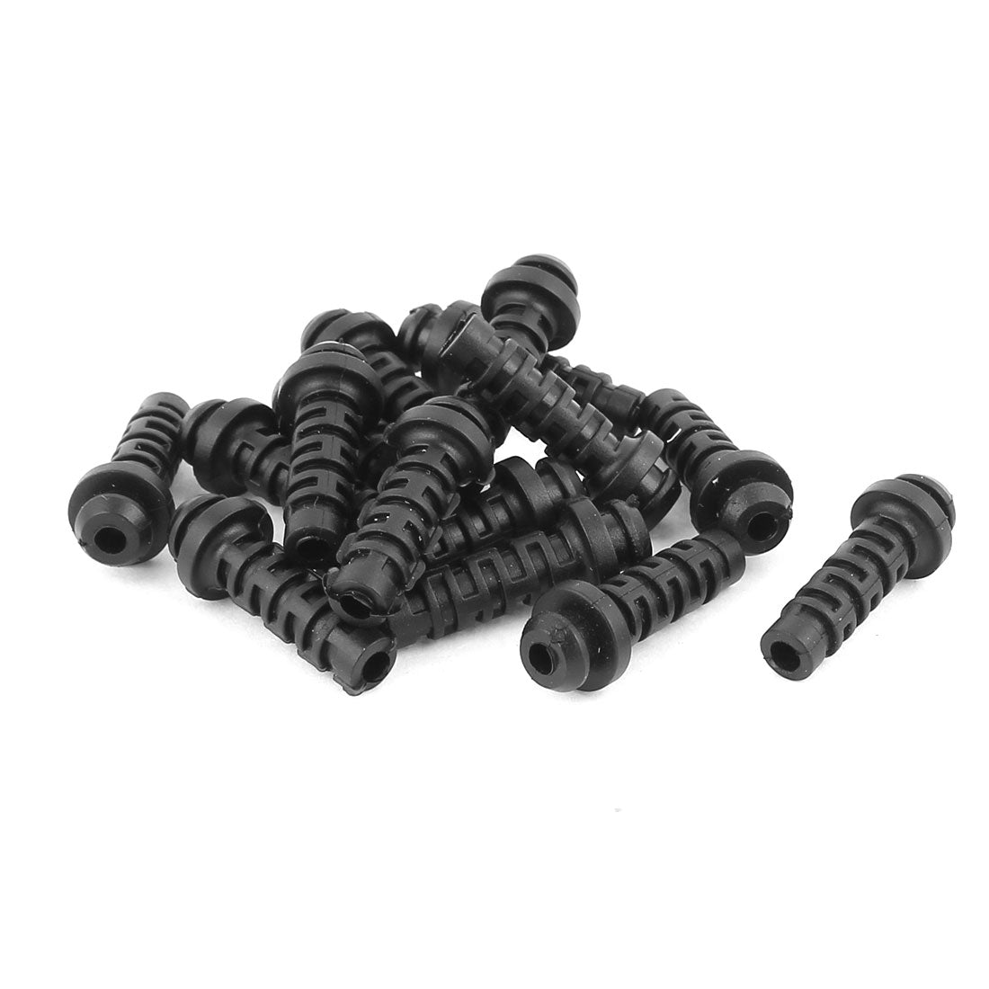 uxcell Uxcell 15 Pcs Rubber Strain Re-lief Cord Boot Protector Wire Cable Sleeve Hose 25mm Long