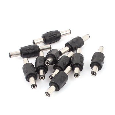 Harfington Uxcell 10Pcs 2.1 x 5.5mm Male to Male DC Power Jack Adapter Connector For CCTV Camera
