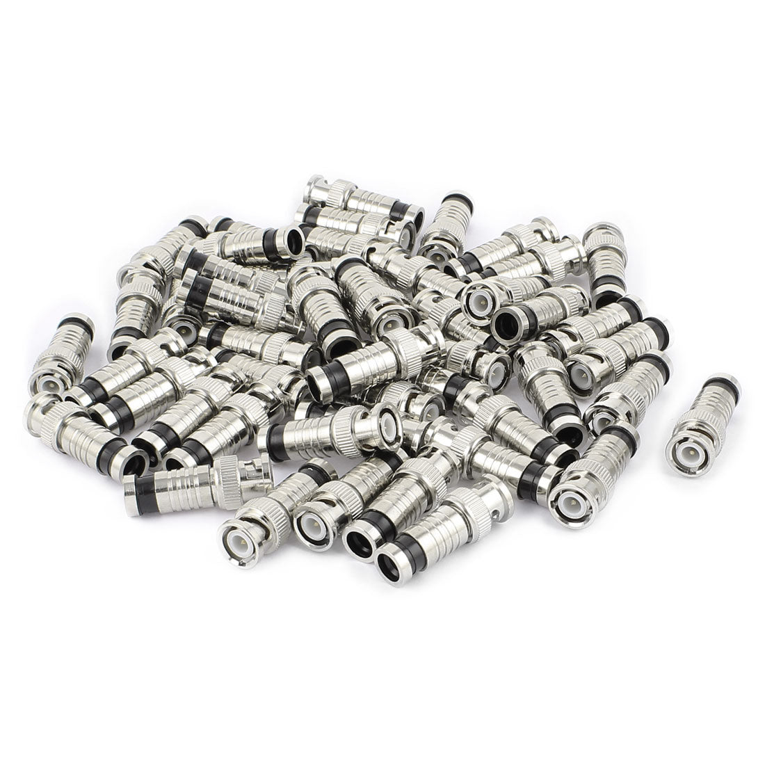Uxcell 50 Pcs BNC Male Compression Connector Adapter RG59 Security ...