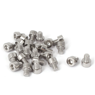 uxcell Uxcell 25 Pcs M5x6mm 316 Stainless Steel Metric Hex Socket Head Cap Screws Fasteners