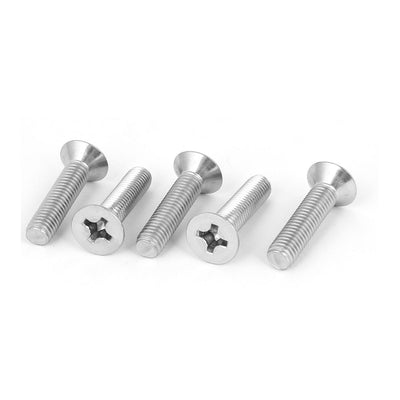 uxcell Uxcell 5 Pcs M8x35mm 316 Stainless Steel Flat Head Phillips Machine Screws Fasteners