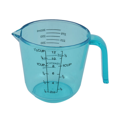 uxcell Uxcell Kitchen Biochemistry Lab Plastic Cylinder Shape Graduated Scale Powder Liquid Beaker Measuring Cup Tool Clear Blue 300ml