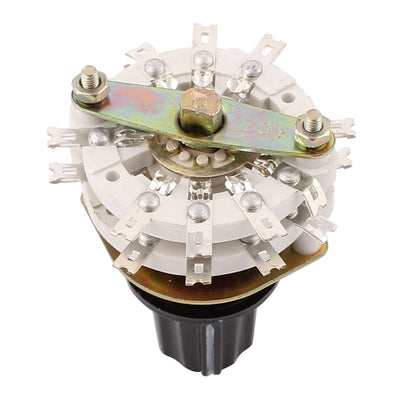 Harfington Uxcell KCZ 4 Pole 4 Throw 6mm Shaft Band Channel Rotary Switch Selector w Cap