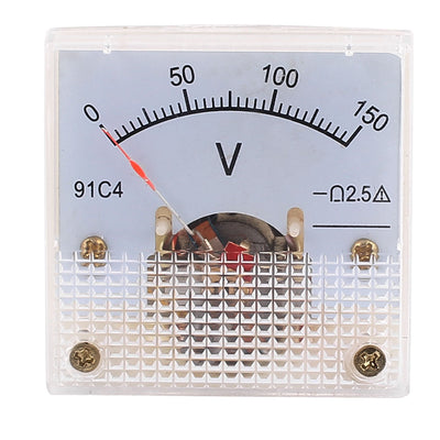 uxcell Uxcell 11291C4 DC 0-150V Fine Tuning Dial Panel Analog Voltage Meter Voltmeter
