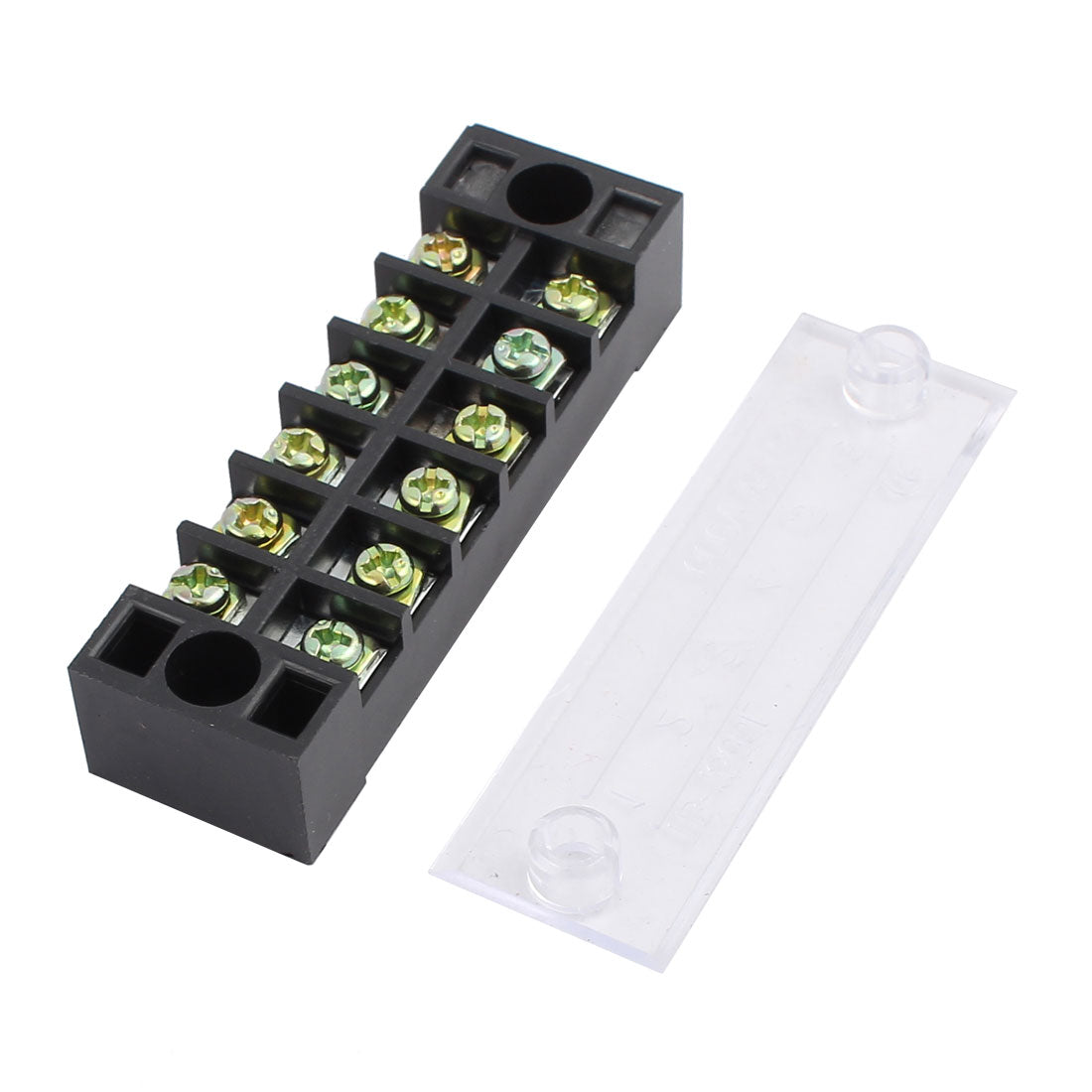 uxcell Uxcell 5Pcs 600V 15A 6 Positions 6P Dual Rows Covered Barrier Screw Terminal Blocks