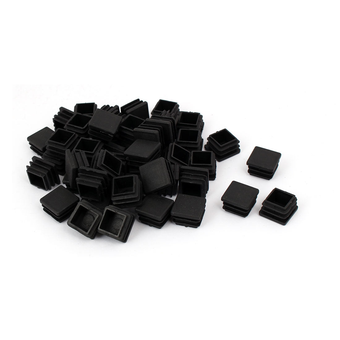 uxcell Uxcell Chair Leg Plastic Blanking End Cap Square Tube Insert Black 20mmx20mm 50pcs