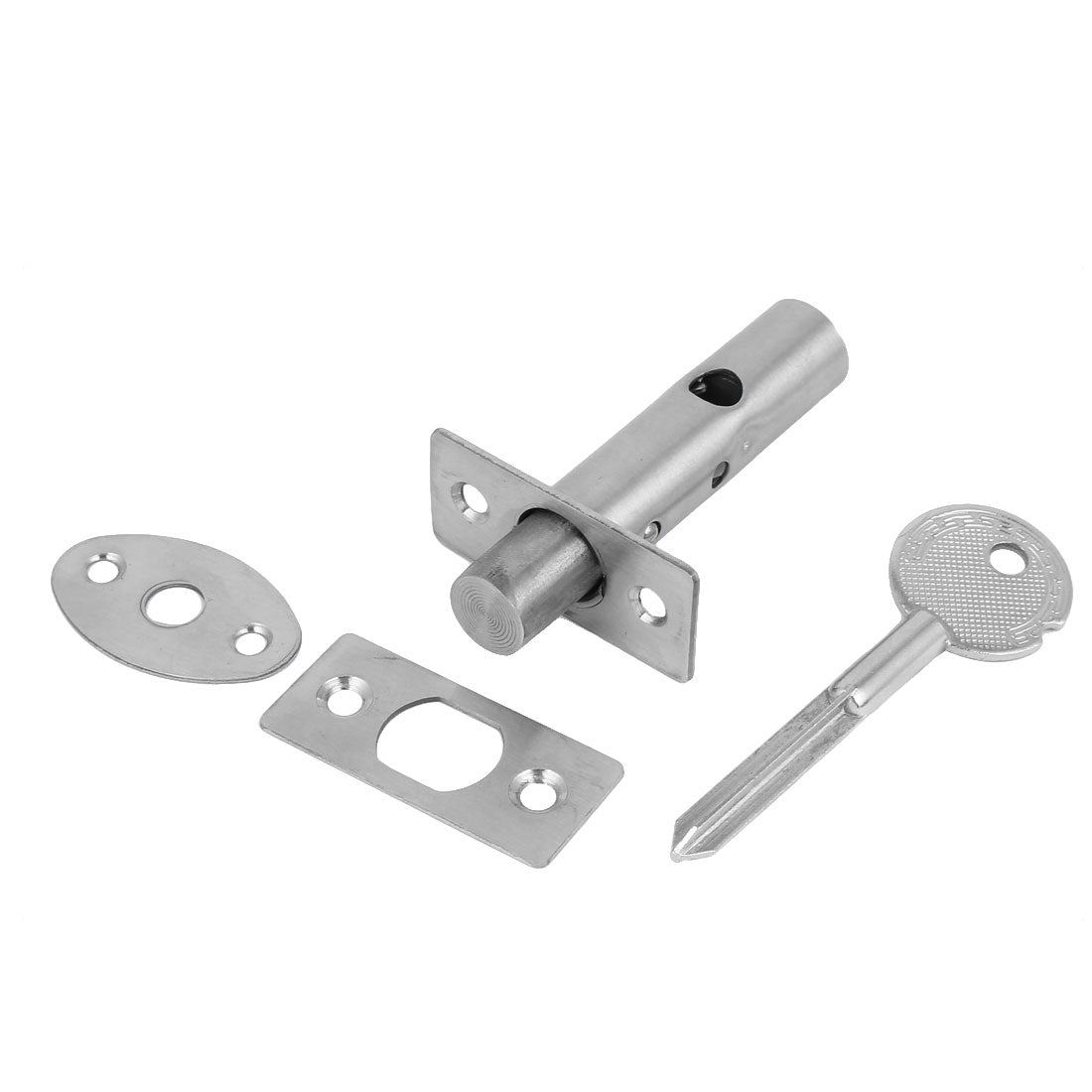 uxcell Uxcell Office Door Stainless Steel Hidden Manager Tubewell Key Mortise Lock Silver Tone