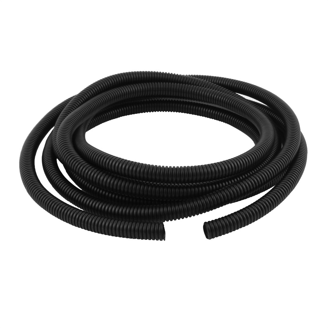 uxcell Uxcell 3.5 M 11 x 13 mm PVC Split Corrugated Conduit Tube for Garden,Office Black
